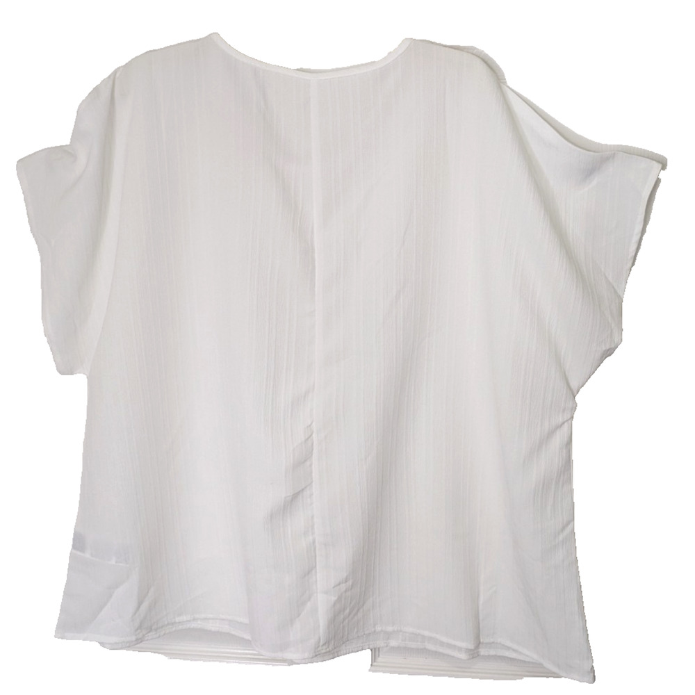 Womens 2 Piece Lounge Set White Gold Trim 4XL Top Pants - Picture 7 of 12